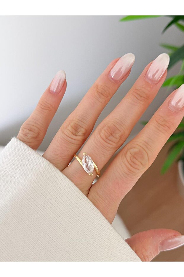 خاتم من الفولاذ بحجر داملا (قابل للتعديل) - 2