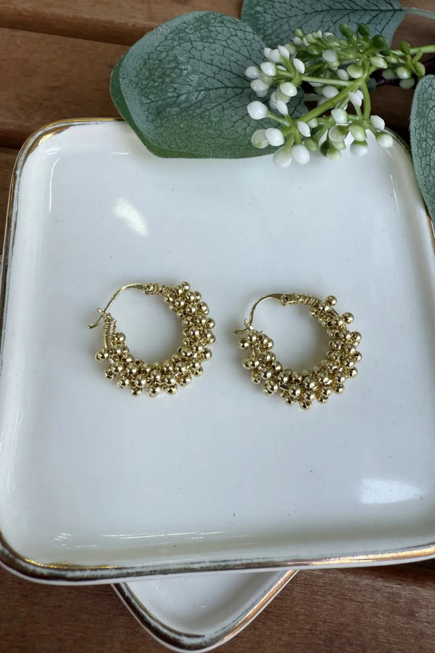 Special Series Spiral Ball Hoop Earrings