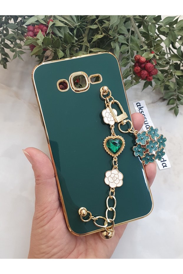 Samsung Galaxy J7 - J7 2015 - J7 Core Compatible Floral Hand-Held Laser Cut Shiny Case