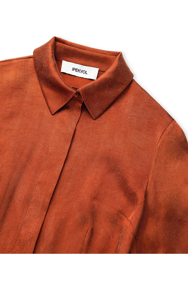 Kemerli cupro elbise - 4