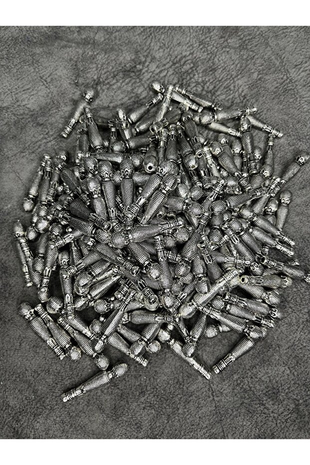 5 Pieces of Special Design Cast Silver Color Prayer Beads Imame Material for Prayer Beads