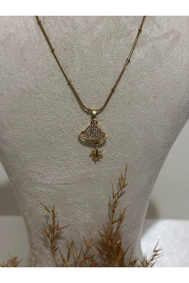 Saturn Çelik Kolye - 4