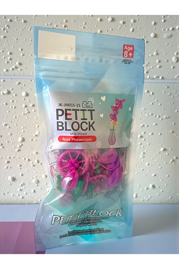 Mini Block Flower Set Pink Peony | 91 Pieces | Decorative Craft Toy