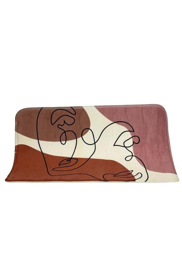 سجادة حمام مطبوعة برسومات فنية - 2