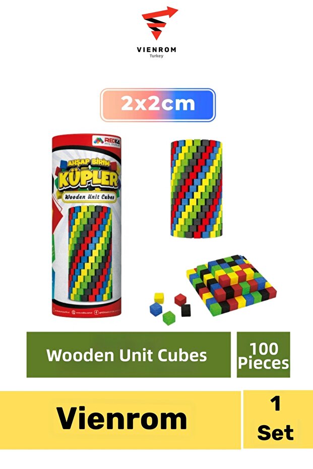 # Educationaltoy Educational Intelligence Developmental Learning Wooden Unit Cubes - 100 Pieces Educational Toy