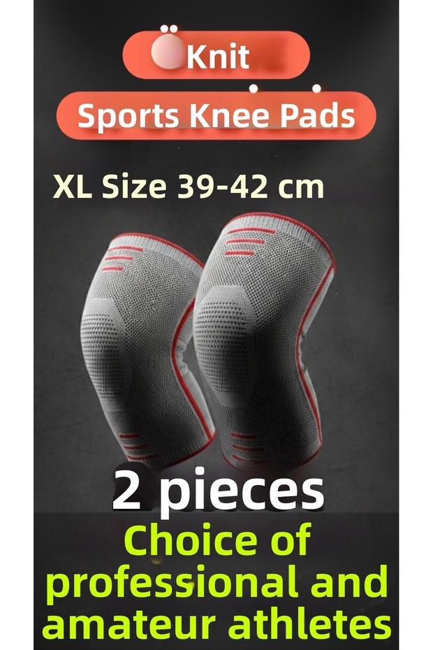 XL BDN 2 قطعة من واقي الركبة الرياضي المحبوك ثلاثي الأبعاد لتخفيف الآلام ودعم الركبة وقابل للتنفس