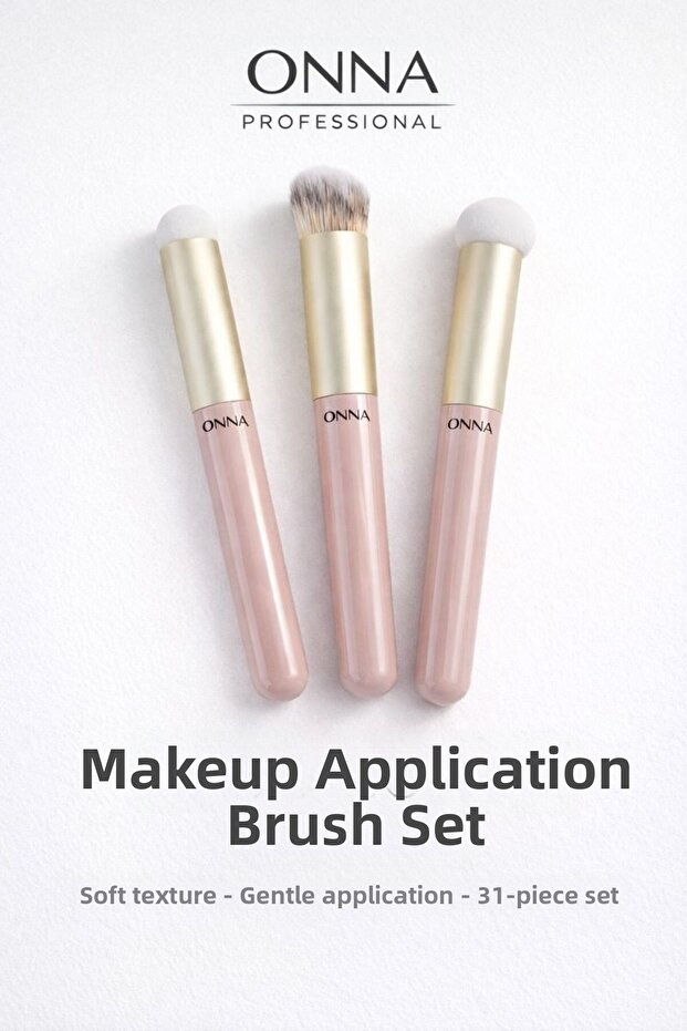 Makeup Application Brush Set – Soft Texture, Precise Application, Set of 3