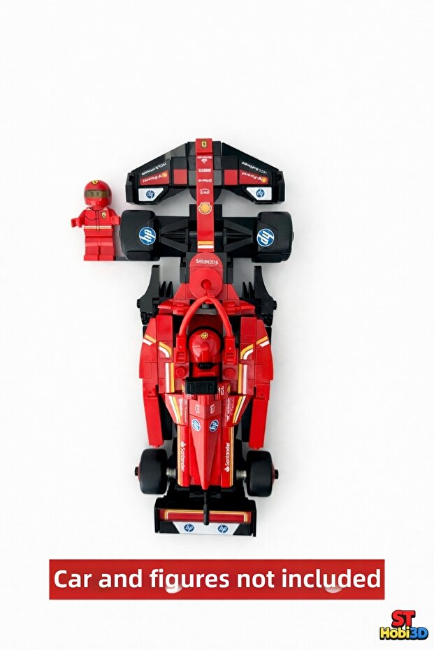 Speed Champions F1 Compatible Wall Hanging Bracket with Figure