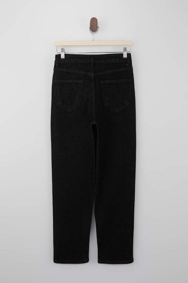 Koyu Mavi Yüksek Bel Orta Esnek Mom Bilek Boy Jeans TWOSS26JE00110 - 6