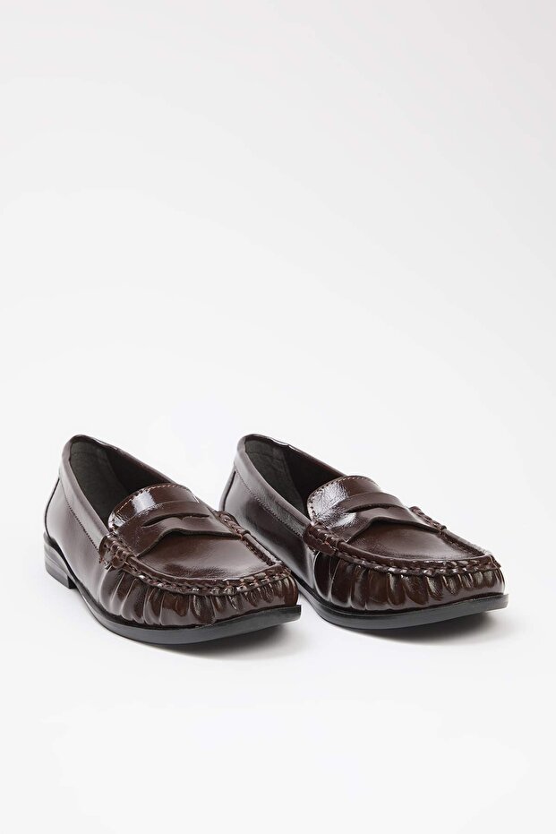 Kahverengi Saraçlı Kadın Loafer TAKSS26LA00006 - 9