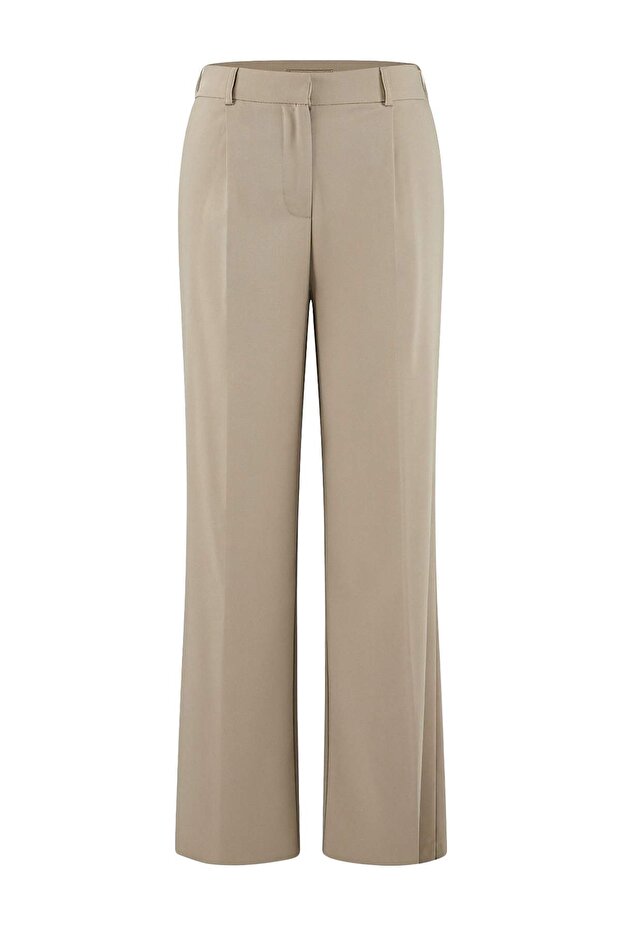 Bej Fitted Yandan Bağlama Detaylı Blazer Pantolon Alt - Üst Takım TCTSS26US00012 - 9