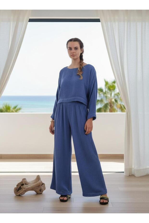 Soul Muslin Blouse & Pants Set