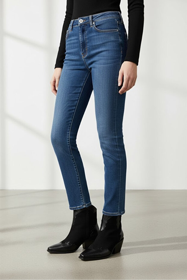 Hakiki Deri Fermuarlı Kadın Bot - 3