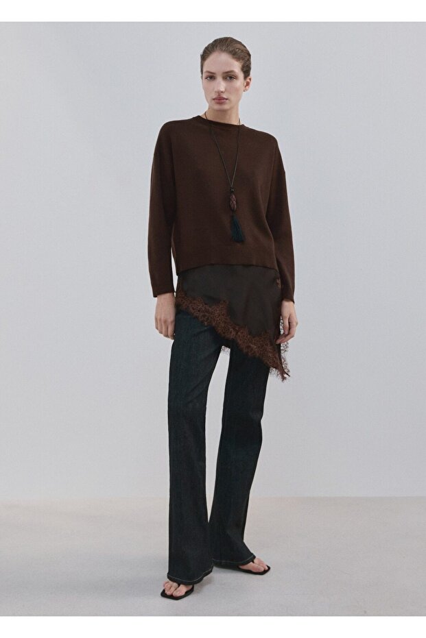 Dantel detaylı kazak - 2