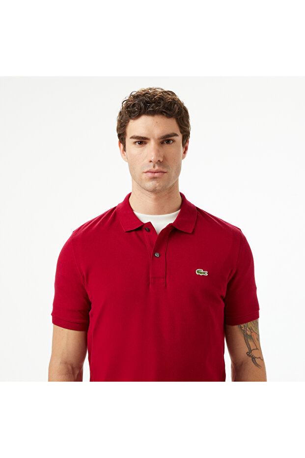 L.12.12 Erkek Slim Fit Polo Yaka Kırmızı Polo - 7
