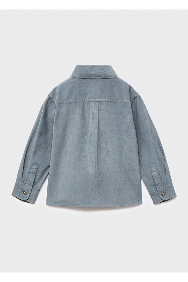 Pamuklu kadife gömlek - 2