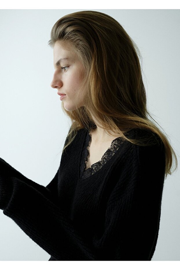 Dantel triko kazak - 6