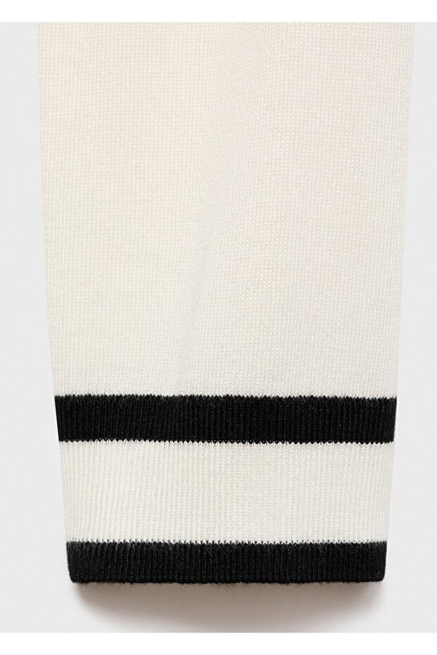 Kontrast çizgili hırka - 5