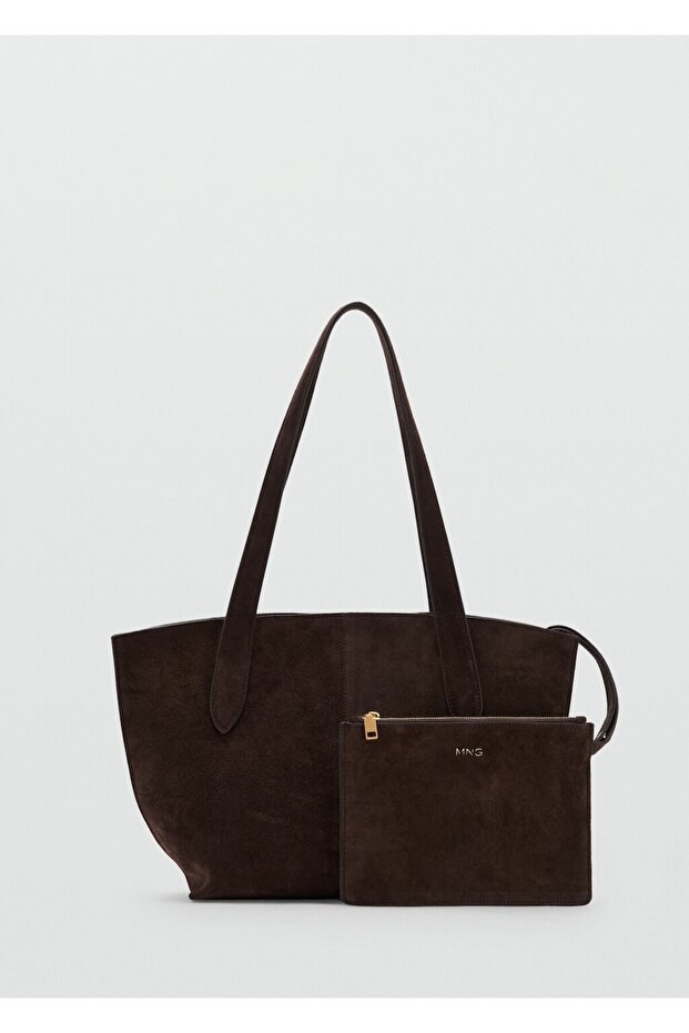 Süet mini shopper çanta - 2