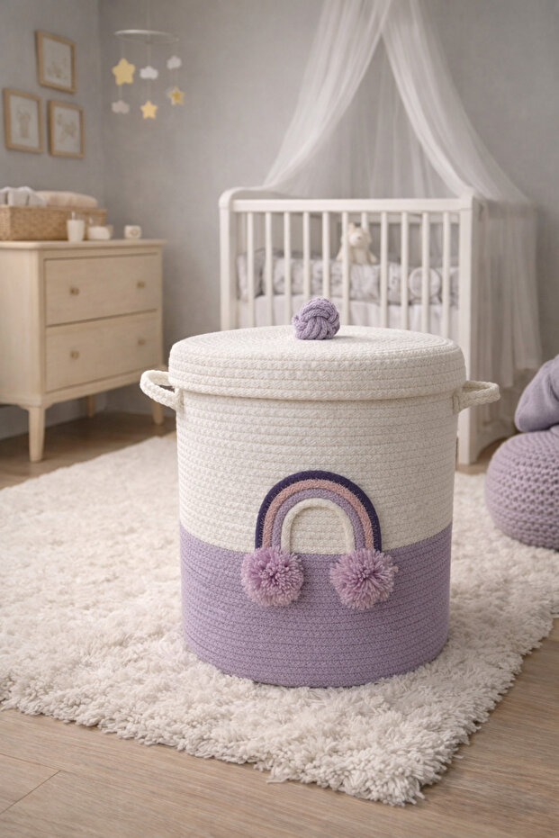 Rainbow Toy Basket, Baby Children's Laundry Basket