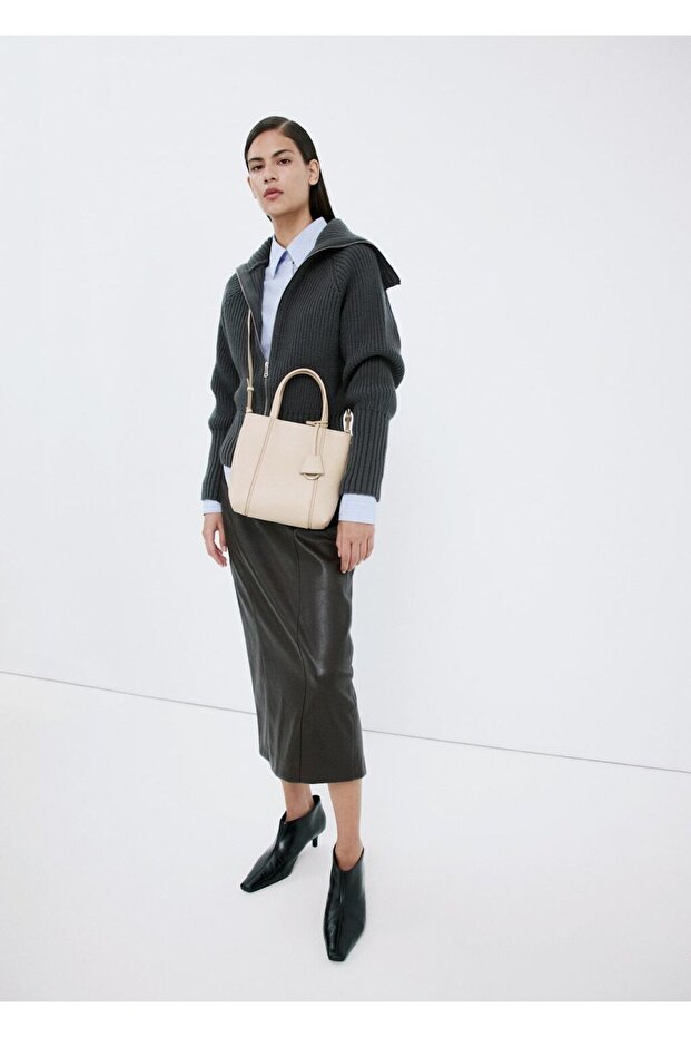 Saplı mini dikdörtgen çanta - 2