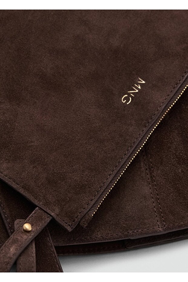 Süet mini shopper çanta - 5