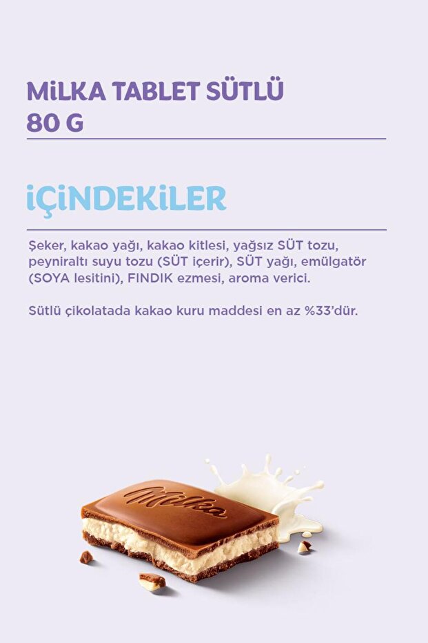 Sütlü Tablet 80gr - 6 adet - 7