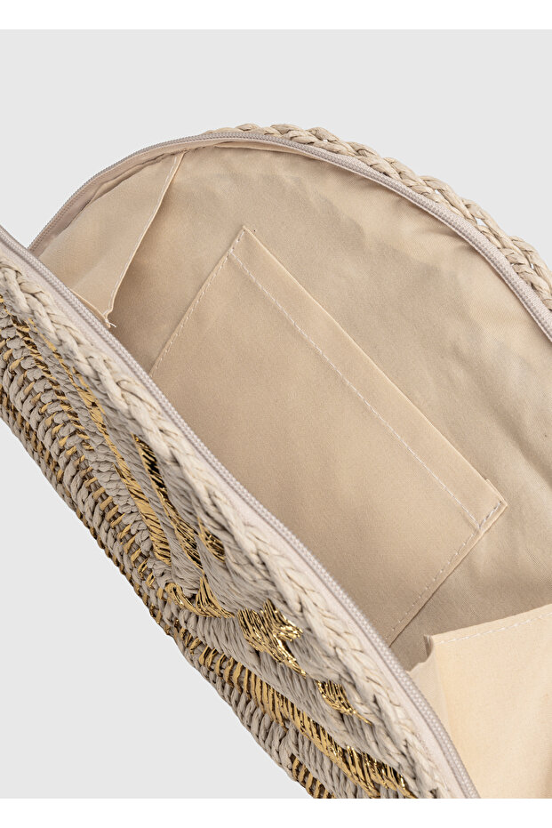 Hasır Clutch El Çantası - 4