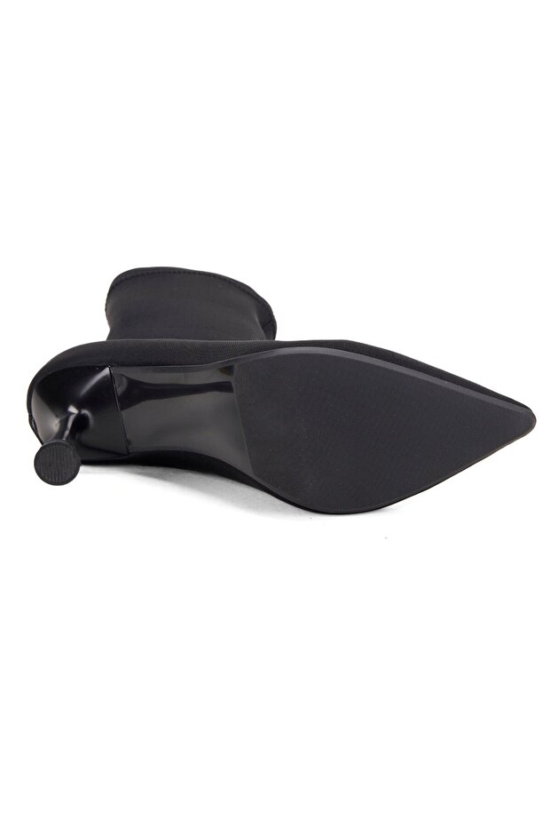 Kadın Siyah Topuklu Bot - 4