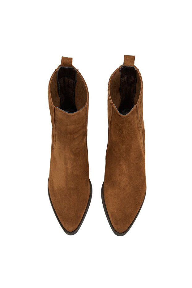 Kadın Taba Topuklu Süet Bot - 6
