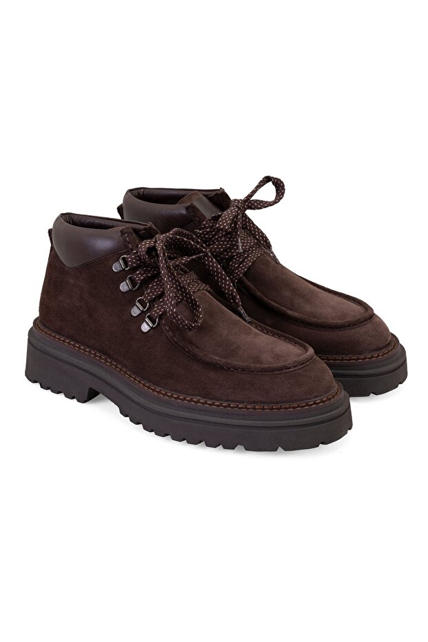 Ethen Brown Men's Lace-Up Leather Boots