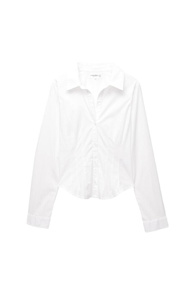 Pens detaylı dar kesim gömlek - 4