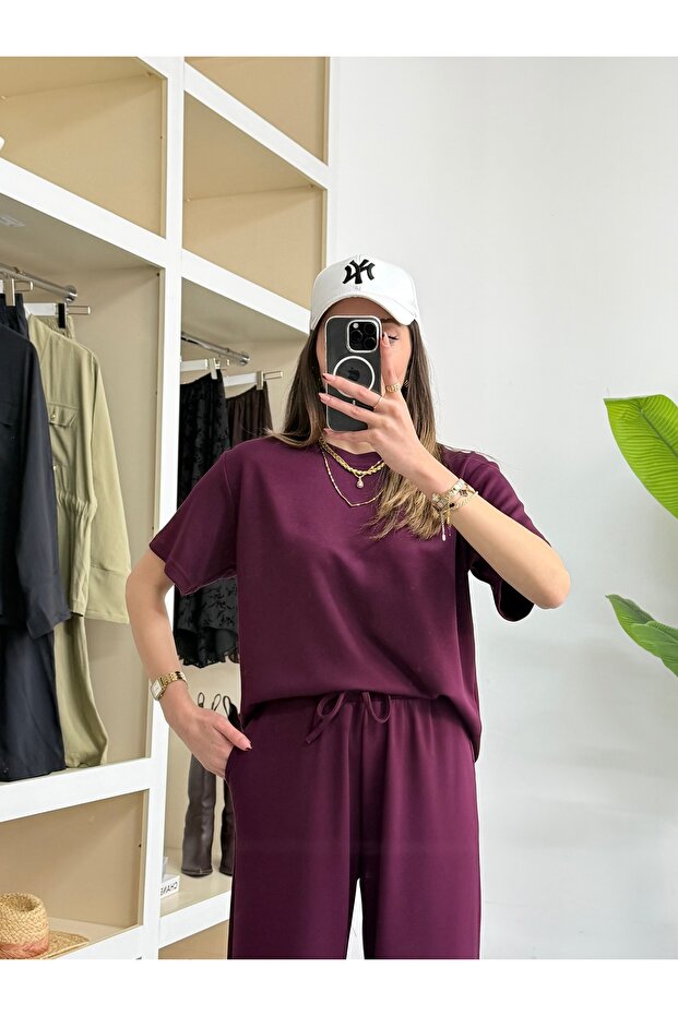 Modal Kumaş Yazlık Basic Takım - 5