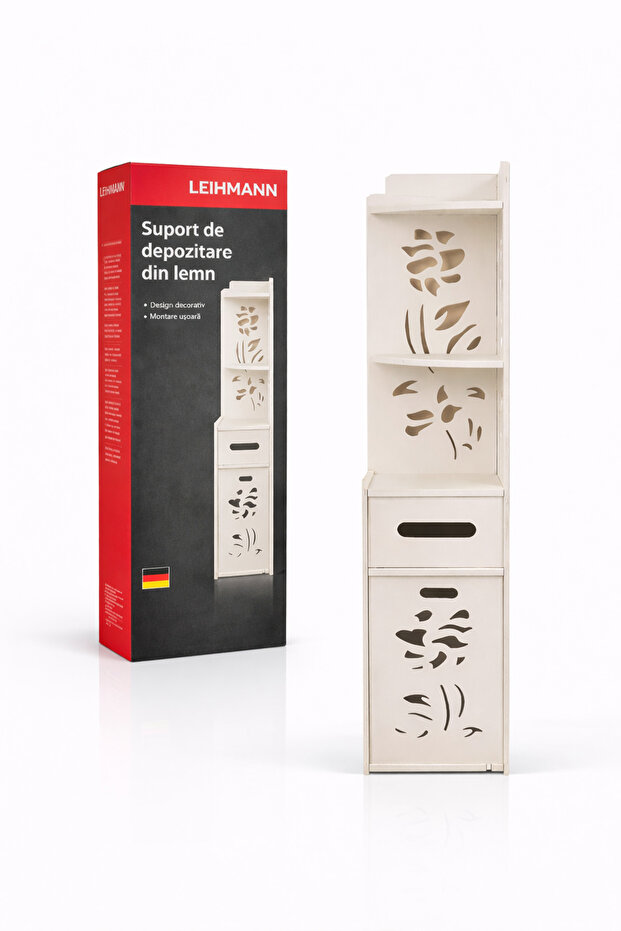 Dulap vertical pentru baie, 4 compartimente - 1