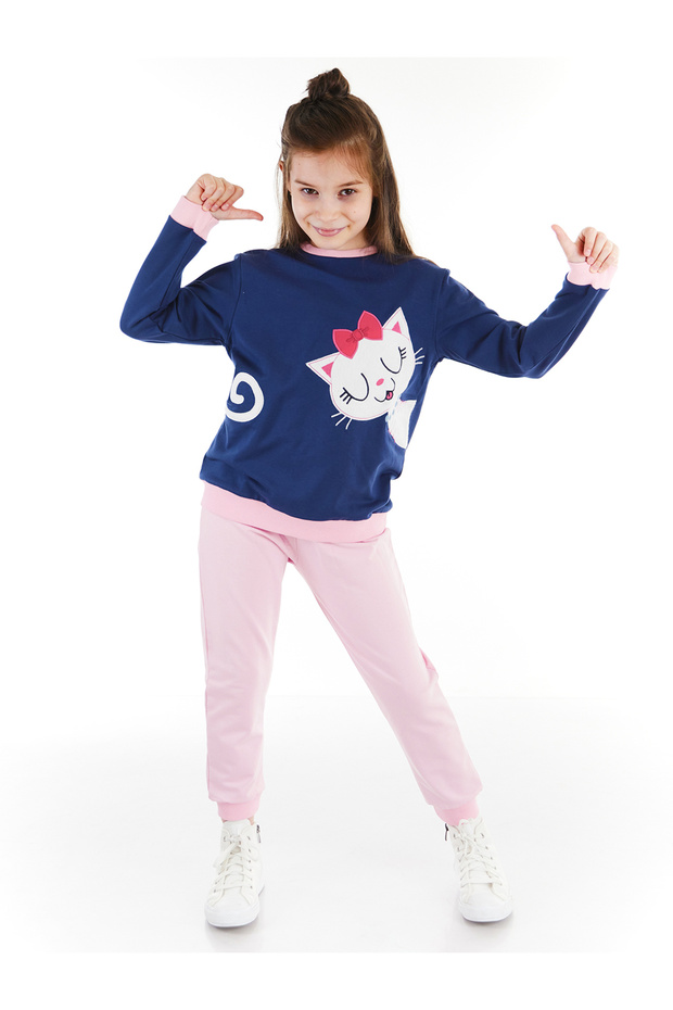 Cat Boncuk Girl's Tracksuit Set