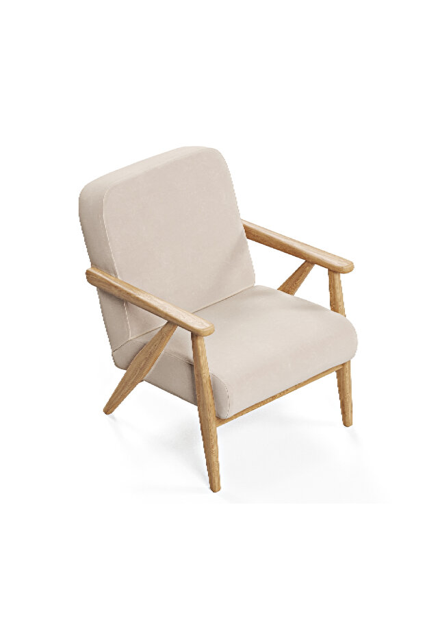 Levy Açık Meşe Berjer - Kadife - 3