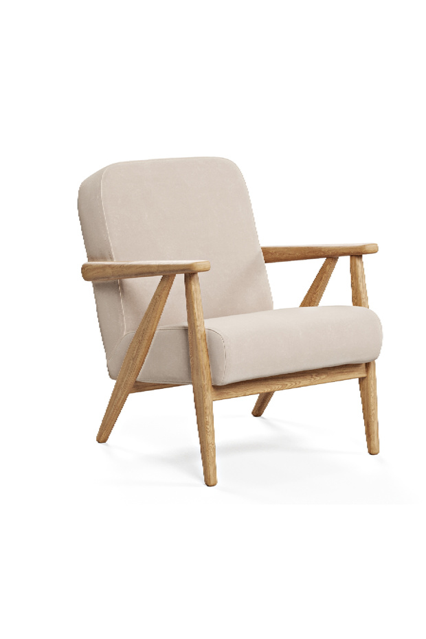 Levy Açık Meşe Berjer - Kadife - 4