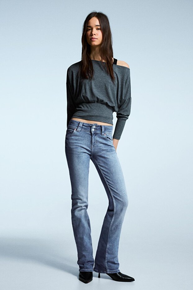 Düşük bel bootcut jean - 1