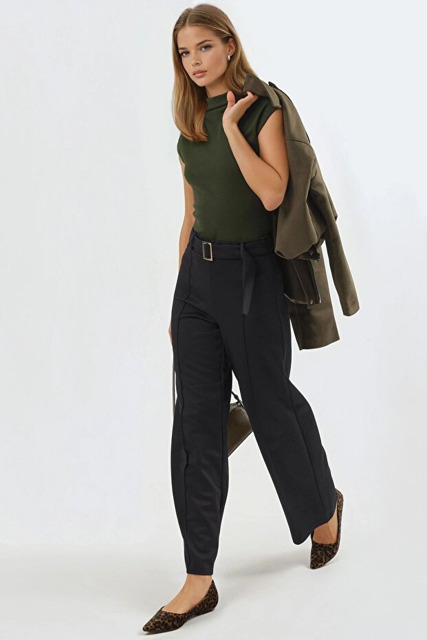 بلوزة BUSEM محبوكة مرنة تتناسب مع الجسم - 4