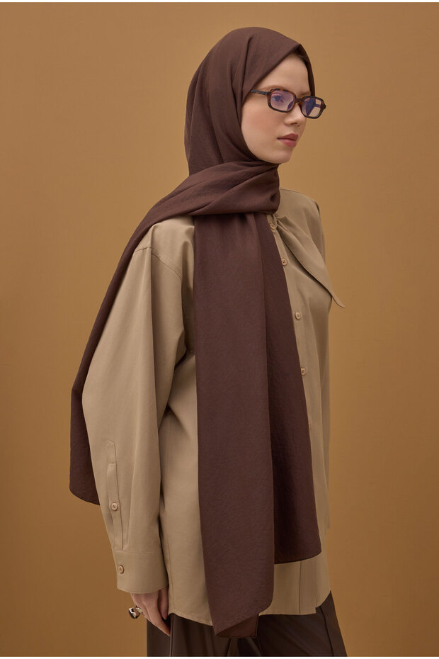 Soft Kraş Şal Kahve - 3