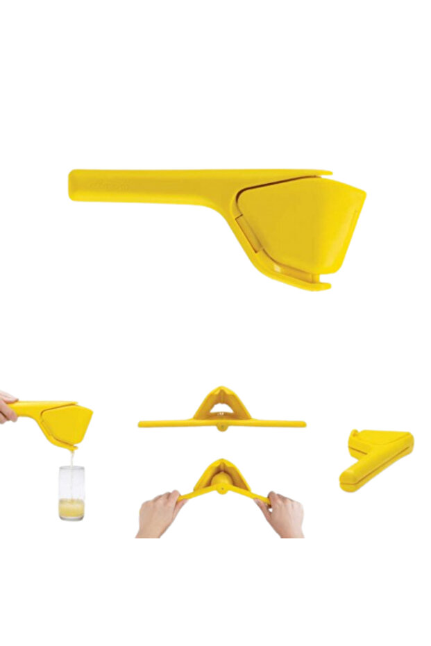 Fluicer Folding Practical 25cm Citrus-Lemon Squeezer, Yellow