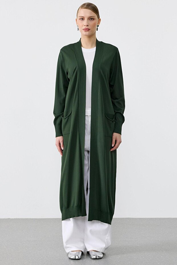 SOSİS CEPLİ BASIC RAYON HIRKA ZÜMRÜT - 4