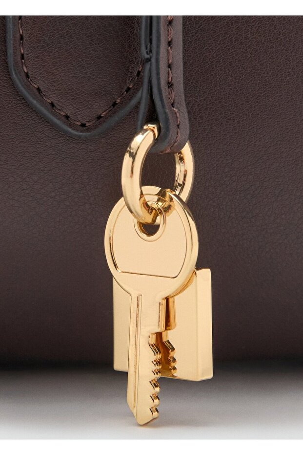 Deri görünümlü bowling çanta - 5