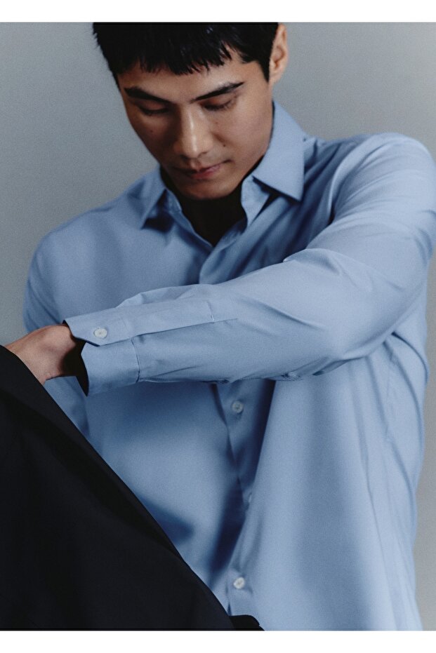 Comfort stretch non-iron gömlek - 8