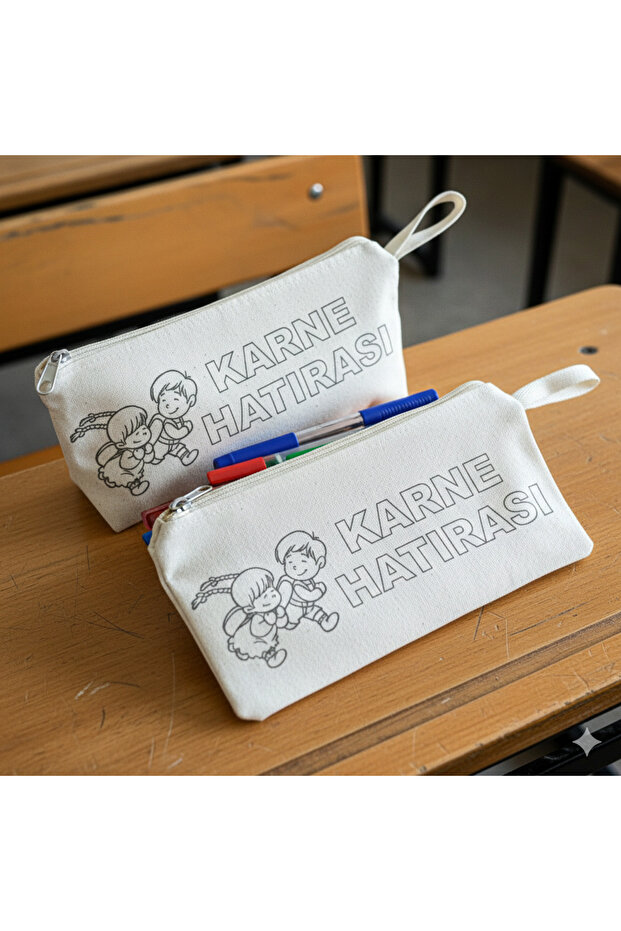 10 Pcs Karne Memory Printed Raw Cloth Paintable Pen Holder - Karne Gift - Holiday Gift