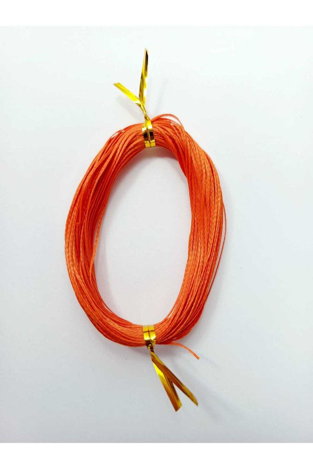 1 mm 20 Meters Orange Orange Color Waxed Cord Horsehair Leather Sewing Necklace Jewelry Design Bracelet Beading Cord