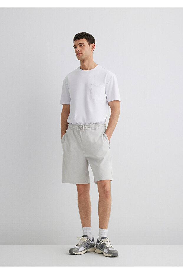 Açık Gri Şort 0410254-80192 - 2