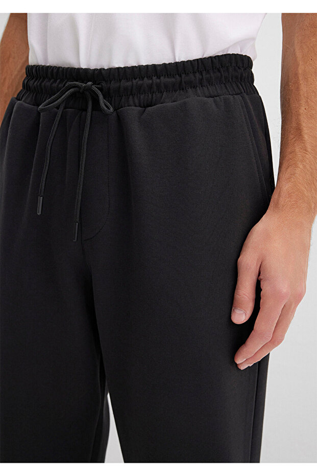 Siyah Basic İnterlok Eşofman Altı 0010343-900 - 5