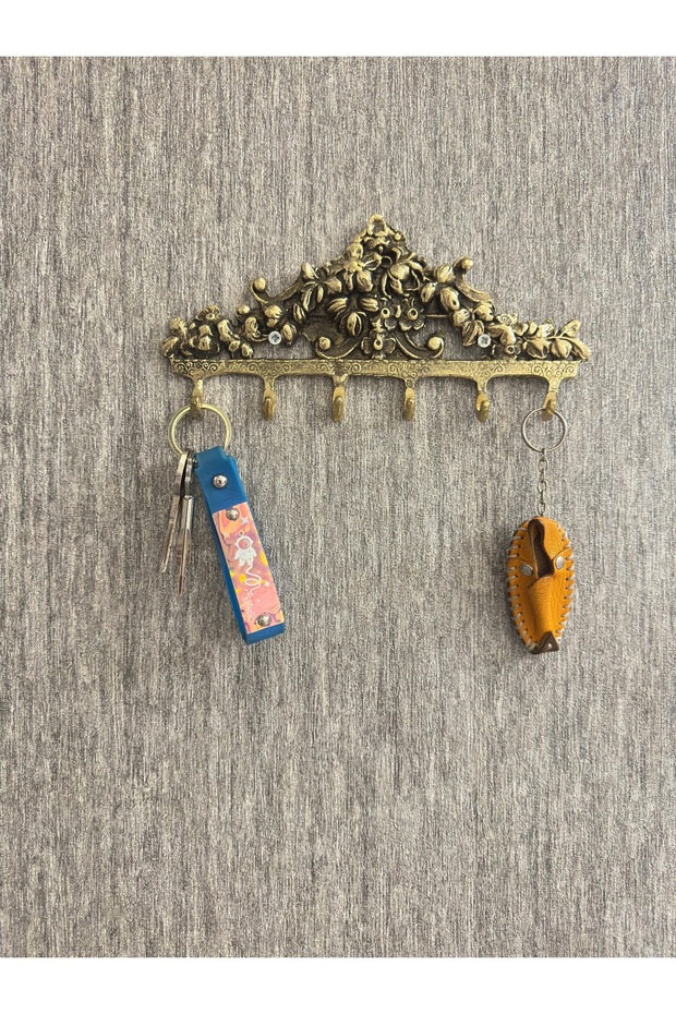 Brass Cast Rose Keyring Hanger Home Decoration