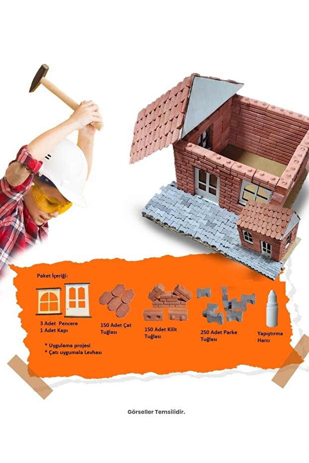 Evinizin Yardımcısı Minyatür Kilit Tuğla &Minyatür Tuğla&Hobi Tuğla &Hobi İnşaat Seti